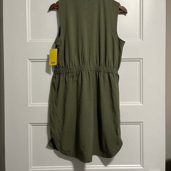 Lole Green Sleeveless Notched Collar Mini Dress (S) - Picture 4 of 8